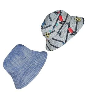 2 Toddler Sun Hats bucket reversible 4 total looks UPF50+ SKINZ and Target label